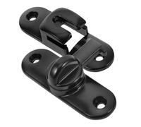 CALLARON Zinc Alloy Door Lock Sliding Mechanism Robust Security Creative Design Black Color Hole Distance 6cm Gate Latch for Home and Barn Doors for DIY Enthusiasts