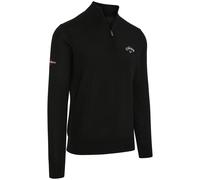 CALLAWAY 2025 ODYSSEY MERINO 1/4 ZIP GOLF SWEATER - BLACK - L