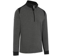 CALLAWAY 2025 SOFT TOUCH BLOCKED 1/4 ZIPPED MIDLAYER - BLACK HEATHER - XL