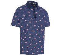 CALLAWAY 2026 AZALEA GINGHAM GOLF POLO SHIRT - PEACOAT