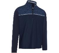 CALLAWAY 2026 ODYSSEY PRINTED BLOCK 1/4 ZIP GOLF SWEATER - PEACOAT