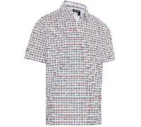 CALLAWAY 2026 ONE PIMENTO TWO PIMENTO GREEN GOLF POLO SHIRT - BRIGHT WHITE