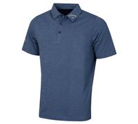 Callaway - Golf Polo Shirt for Men, Short Sleeve Moisture-Wicking Swing Tech Jacquard Top with Stretch (Peacoat Blue)