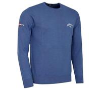 Callaway Crew Neck Golf Sweater for Men's, Light Magnetic Blue Heather, M