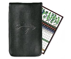 CALLAWAY DELUXE PU LEATHER GOLF SCORE CARD HOLDER