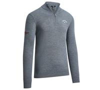 Callaway Men's 1/4 Zip Blend Merino Sweater Girls Jumpers, Grey (Gris 038), Medium