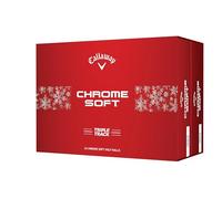 CALLAWAY CHROME SOFT TRIPLE TRACK GOLF BALLS - HOLIDAY DOUBLE DOZEN - Double Dozen Gift Box
