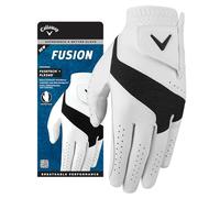 Callaway Golf Fusion Spann Golf Glove (Left Hand Worn, Cadet (Short Finger), Large, White/Anthracite)