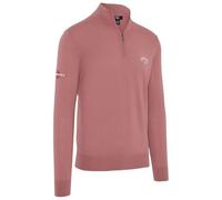 Callaway Golf Mens 1/4 Zip Blended Merino Sweater - Mesa Rose - XL