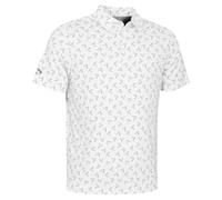 Callaway Golf Mens All-Over Large Chev Polo Shirt - Bright White - L