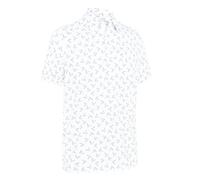CALLAWAY 2025 ALL OVER CHEV PRINT GOLF POLO SHIRT - BRIGHT WHITE - L