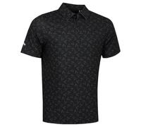 CALLAWAY 2025 ALL OVER CHEV PRINT GOLF POLO SHIRT - CAVIAR - 2XL