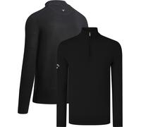 Callaway Ribbed Â¼ Zip Merino Sweater with Logo and Contrast Details