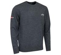 Callaway Golf Mens Crew Neck Merino Mix Sweater - Steel Heather - XXL