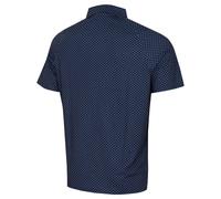 (L, Peacoat) Callaway Golf Mens Golf Trademark Printed Wicking Polo Shirt