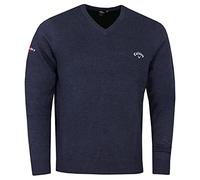 Callaway Golf Mens Odyssey LS V-Neck Sweater - Navy Heather Tour - M