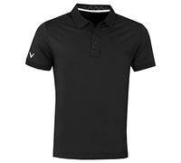 Callaway Golf Mens Solid Ribbed Polo Shirt - Caviar - L