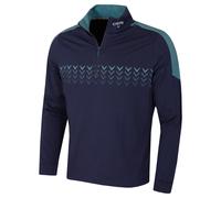 Callaway Golf Mens Trademark Chev Block Pullover Sweater - Peacoat - S
