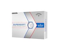Callaway Golf Supersoft Golf Ball 2023 Red Splatter Hybrid, One Dozen