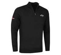 Callaway - Golf Tops for Men, Long Sleeve Thermal Sweater, with 1/4 Zip, Merino Wool Blend (Black Ink)