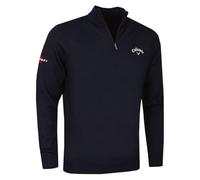 Callaway - Golf Tops for Men, Long Sleeve Thermal Sweater, with 1/4 Zip, Merino Wool Blend (Navy Blue)