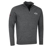 Callaway - Golf Tops for Men, Long Sleeve Thermal Sweater, with 1/4 Zip, Merino Wool Blend (Steel Heather Grey)