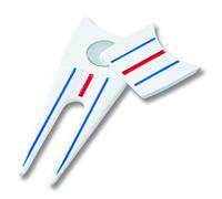 Callaway Golf Triple Track Divot Tool 2021, White/Blue/Red
