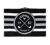 Callaway Golf Unisex Cart Golf Towel - Black/White/Charcoal - One Size, 16" x 24"