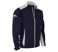 (XXXL, Peacoat/Pearl Blue) Callaway Golf Mens 2025 Stormlite II Waterproof Swing Tech Adjustable Jacket
