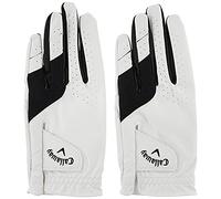 Callaway Golf Weather Spann Glove (Worn on Left Hand, Cadet (Short Fingers) 2019, Large, White (2-pack))