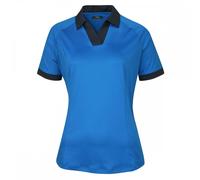 Callaway Ladies V-Placket Colorblock Polo BLUE SEA STAR - S Size: Smal