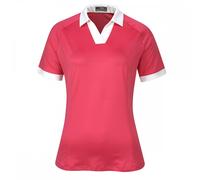 Callaway Ladies V-Placket Colorblock Polo FRUIT DOVE - XL Size: XL
