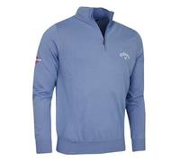 Callaway Mens 1/4 Zip Blended Sweater - Mid Vista Blue - XXL