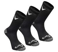 Callaway Men's 2022 Men's Sport Crew Socks, Black, 3 Pack, Osfm Socks, Black, One Size UK