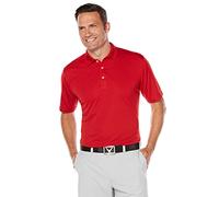 Callaway Men's Golf Short Sleeve Core Performance Polo Shirt, Chili Pepper, Large