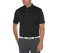 Callaway Men's Golf Short Sleeve Pique Open Mesh Polo Shirt, Black, X-Large