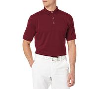 Callaway Men's Golf Short Sleeve Pique Open Mesh Polo Shirt, Zinfandel, Medium