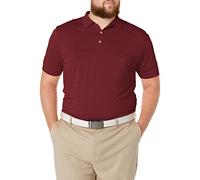 Callaway Men's Golf Short Sleeve Pique Open Mesh Polo Shirt, Zinfandel, XX-Large