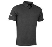 Callaway Mens Heathered Jacquard Polo Shirt Black Heather S