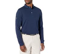 Callaway Men's Long Sleeve Solid Golf Polo Shirt, Peacoat, Medium