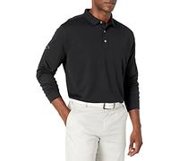 Callaway Men's Long Sleeve Solid Golf Polo Shirt, Black, Medium