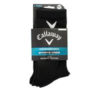 Callaway Men's Men's Sport Crew 3pk Socks, Black, One Size UK