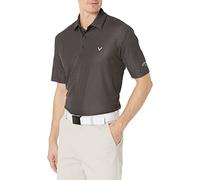 Callaway Men's Pro Spin Chevron Jacquard Short Sleeve Golf Shirt Polo, Caviar, 3XL