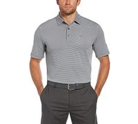 Callaway Men's Pro Spin Fine Line Short Sleeve Golf Polo, Stretch, Moisture-Wicking, Sun Protection (Available in Big & Tall), Asphalt, XXL