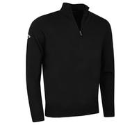 Callaway Mens Ribbed 1/4 Zip Merino Woolmark Sweater - Black Onyx - XXXL