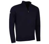 Callaway Mens Ribbed 1/4 Zip Merino Woolmark Sweater - Dark Navy - L