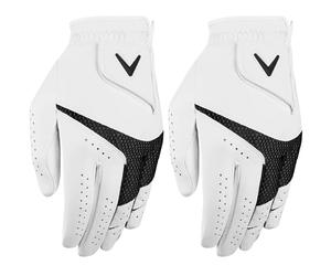 Callaway Mens Weather 2023 Spann LEFT Hand Golf Glove 2 Pack Right Hand Player