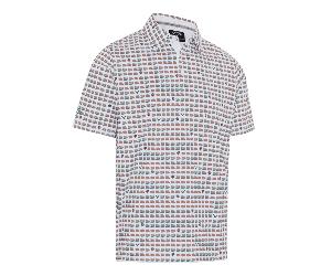 Callaway One Pimento/Two Pimento Polo - BRIGHT WHITE - L Size: Large