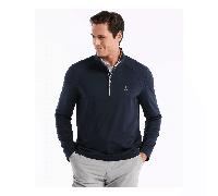 Callaway Original Penguin Mixed Media 1/4 Zip Pullover BLACK IRIS XL S