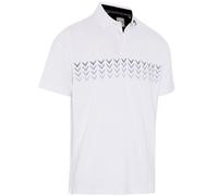 CALLAWAY PAINTED CHEV BLOCK GOLF POLO SHIRT - BRIGHT WHITE